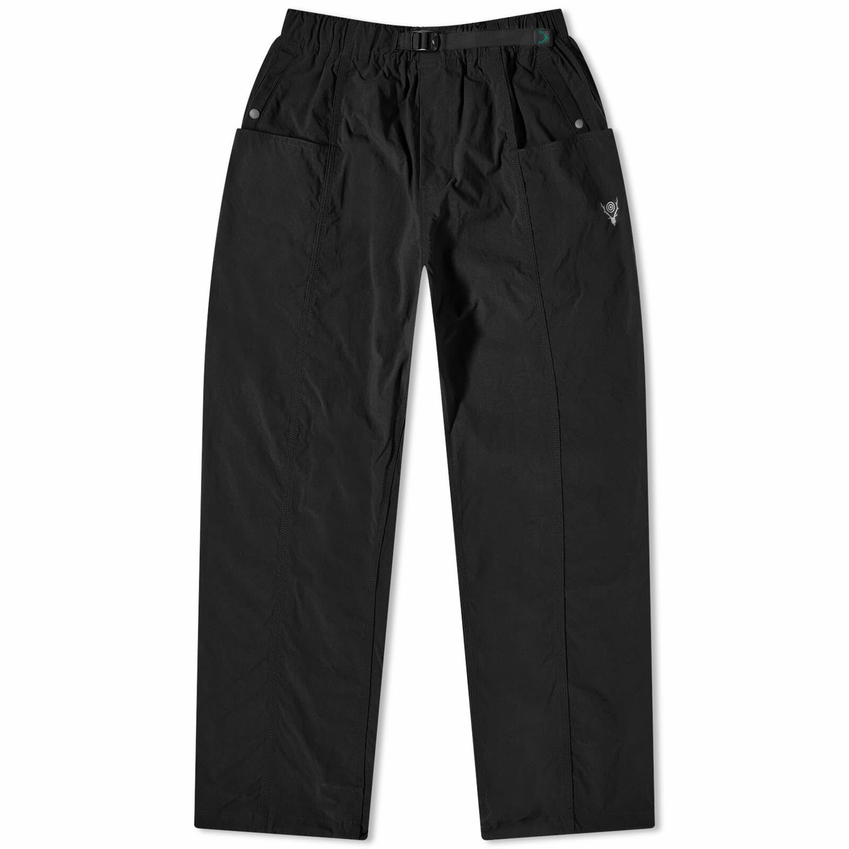 South2 West8 Men's Belted C.S. Nylon Trousers in Black South2 West8