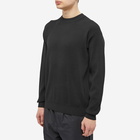 Auralee Men's Rib Crew Knit in Black