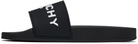 Givenchy Black Rubber Pool Slides