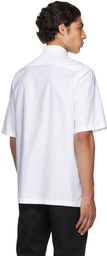 Burberry White Poplin Logo Short Sleeve Shirt