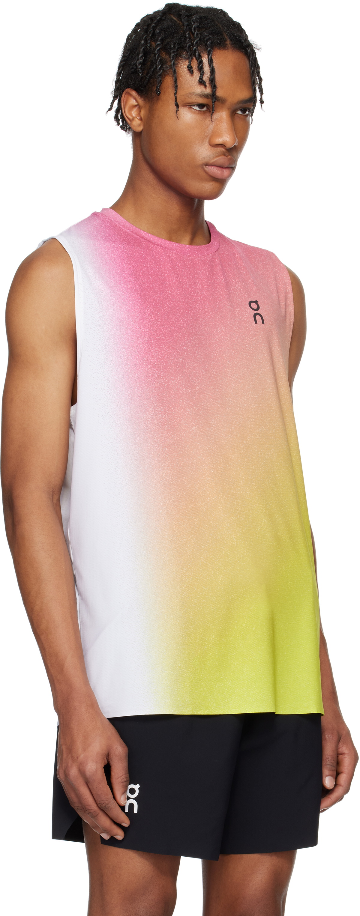 On Pink & Yellow Court Tank Top On