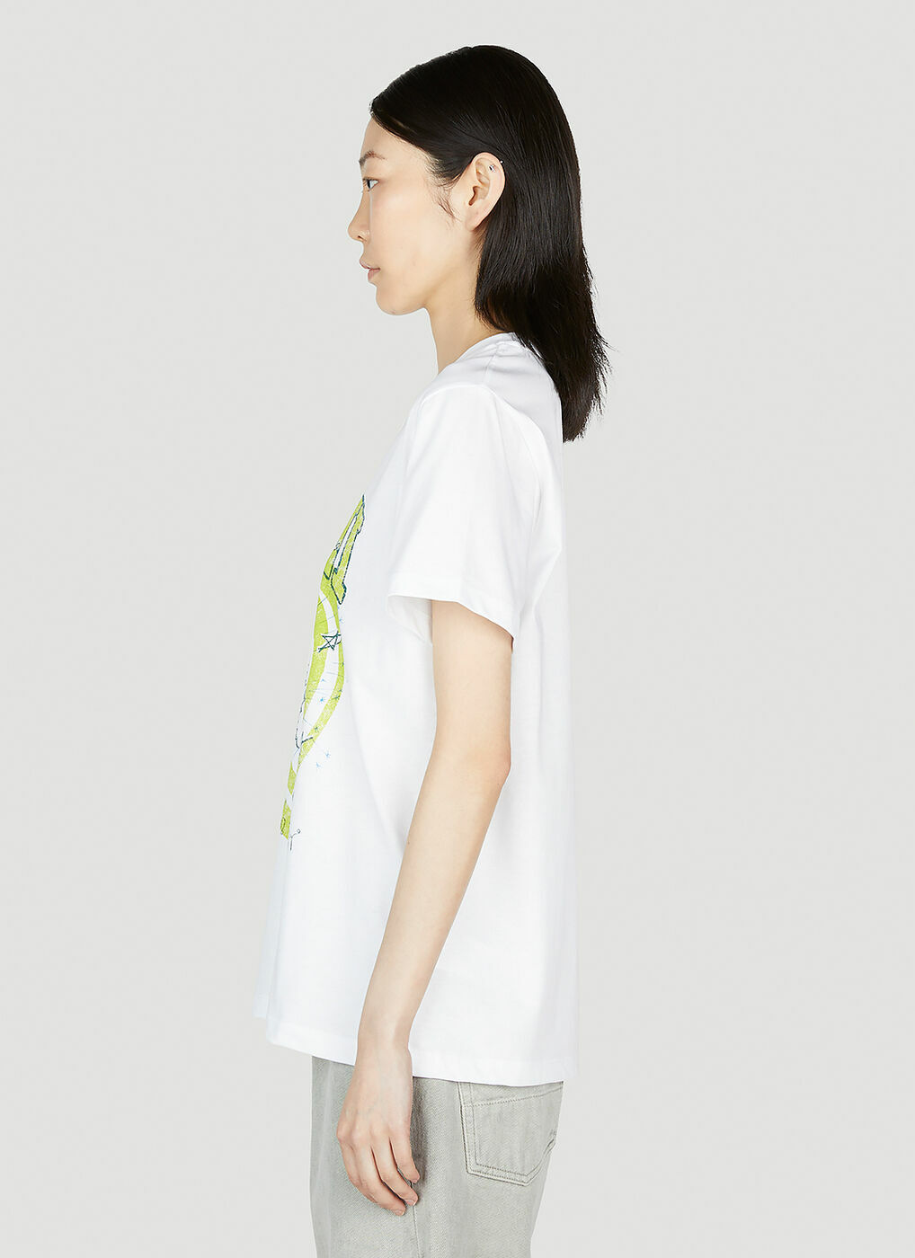 GANNI Relaxed Bunny T-Shirt female White GANNI