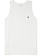 POLO RALPH LAUREN - Logo-Embroidered Cotton-Jersey Tank Top - White