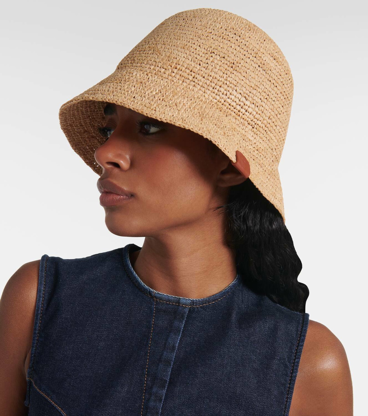 Staud Meyers ombré raffia bucket hat