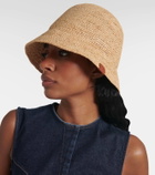 Staud Meyers ombré raffia bucket hat