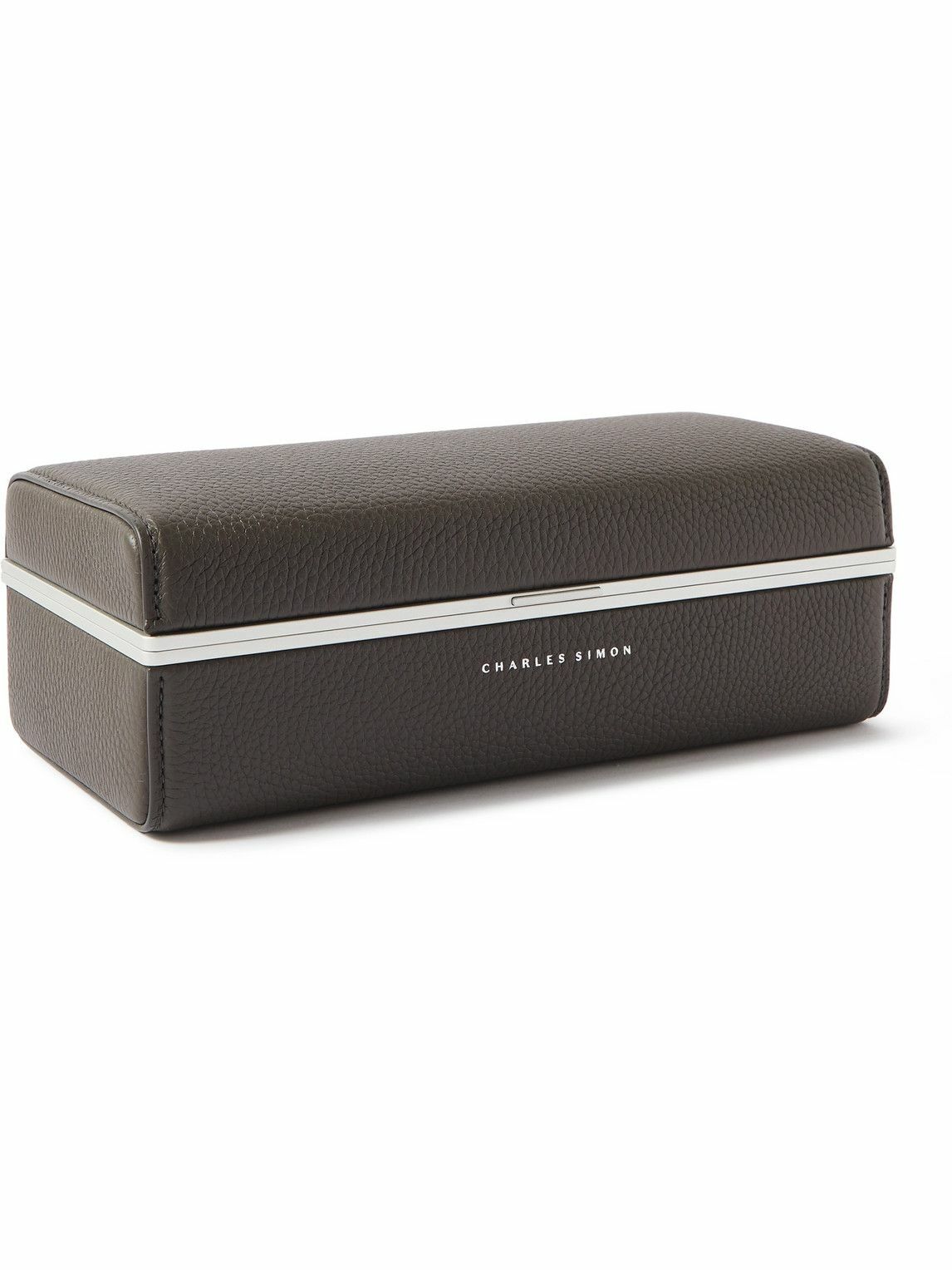 Charles Simon - Eaton Full-Grain Leather Three-Piece Travel Watch Case