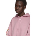 Off-White SSENSE Exclusive Pink Diagonal Cherry Hoodie