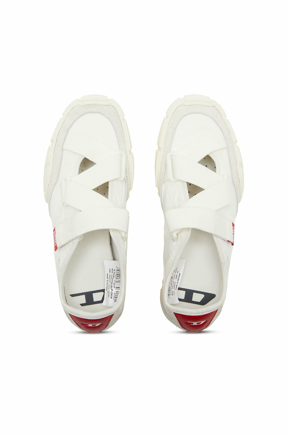 Diesel S-Pagodha-Tongue-free strap sneakers in ripstop - Sneakers Womens in White