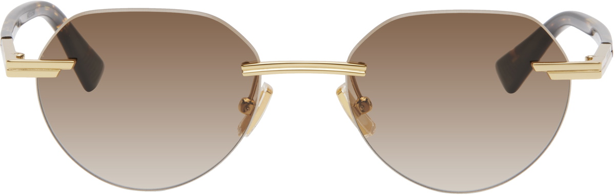 Bottega Veneta Gold Glaze Rimless Sunglasses Bottega Veneta display picture 3