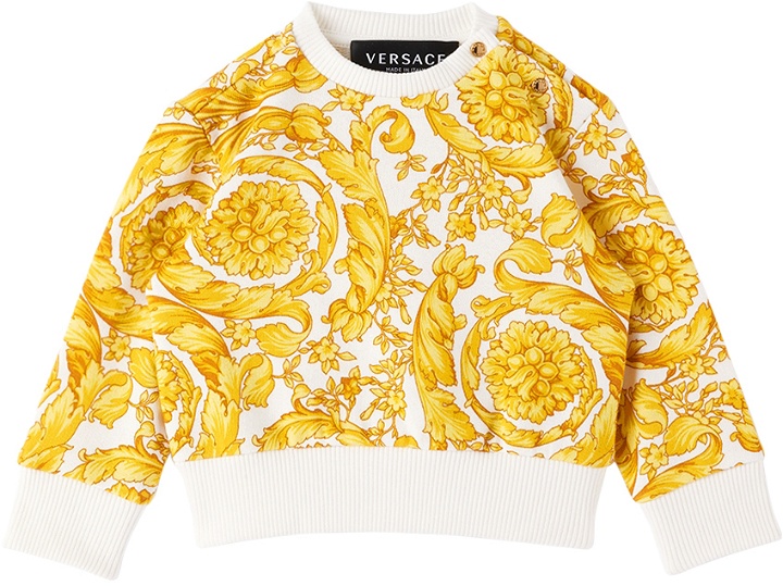 Photo: Versace Baby White & Gold Barocco Sweatshirt