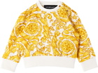 Versace Baby White & Gold Barocco Sweatshirt