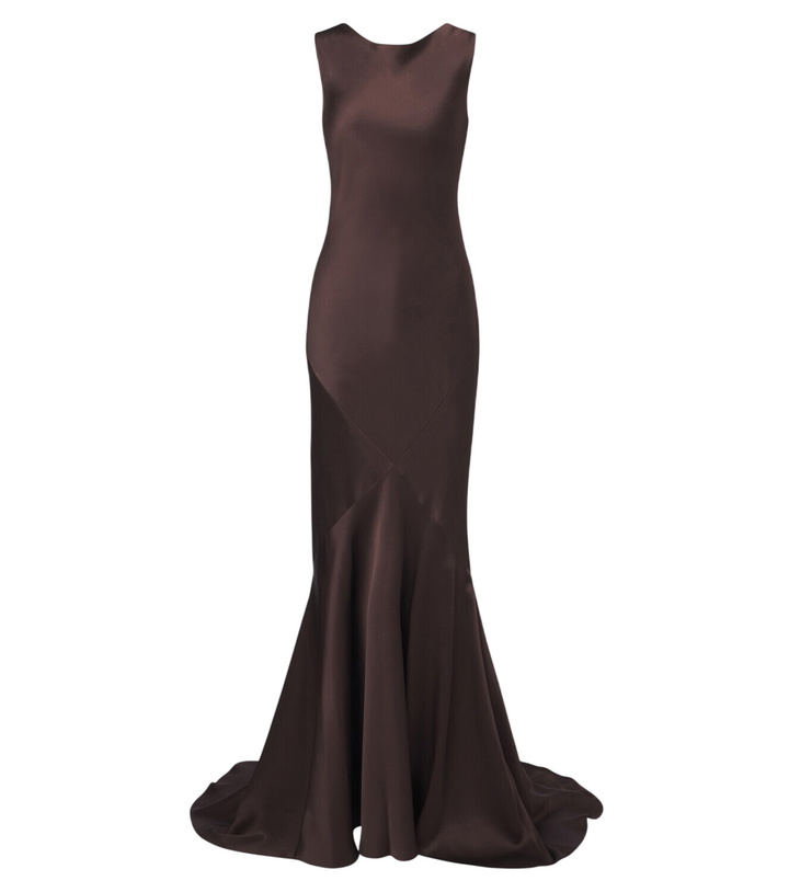 Photo: Max Mara Open-back satin maxi dress