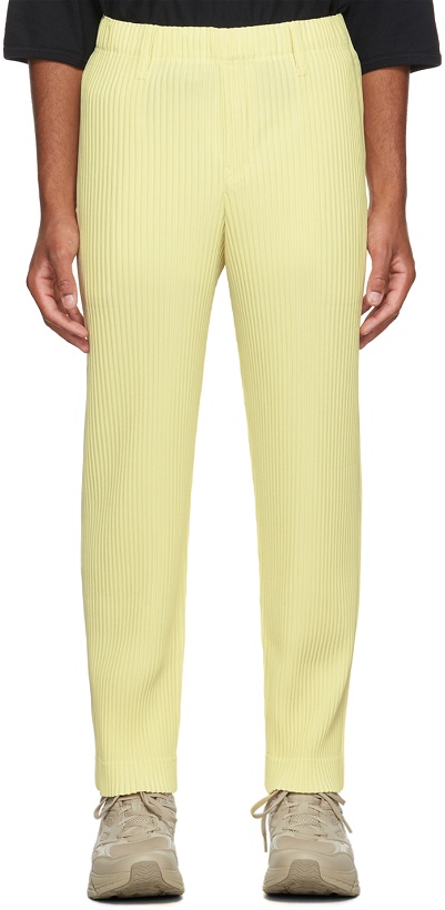 Photo: HOMME PLISSÉ ISSEY MIYAKE Yellow Tailored Pleats 1 Trousers