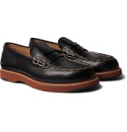 TOD'S - Contrast-Stitched Leather Loafers - Black