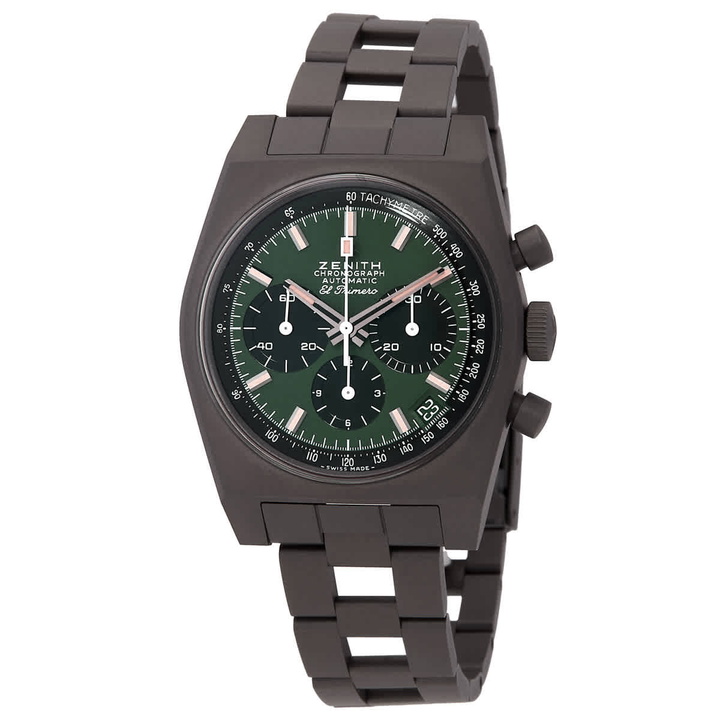Photo: Zenith Chronomaster Revival Safari Chronograph Automatic Green Dial Mens Watch 97.T384.400/57.M384