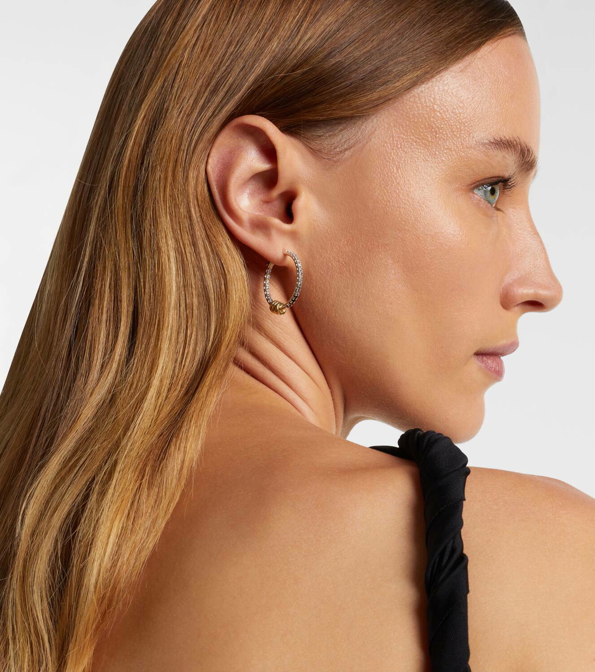 Spinelli Kilcollin Argo Demi sterling silver and 18kt gold hoop earrings with diamonds