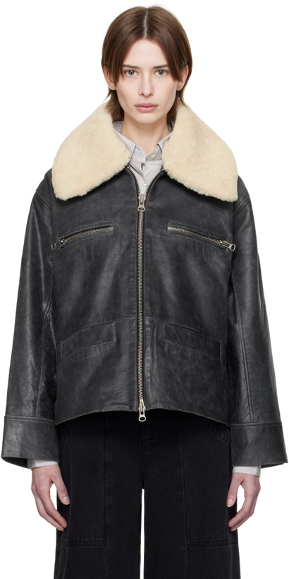 Photo: SEA NY Black Kiera Leather Jacket
