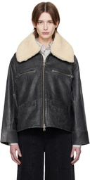 SEA NY Black Kiera Leather Jacket