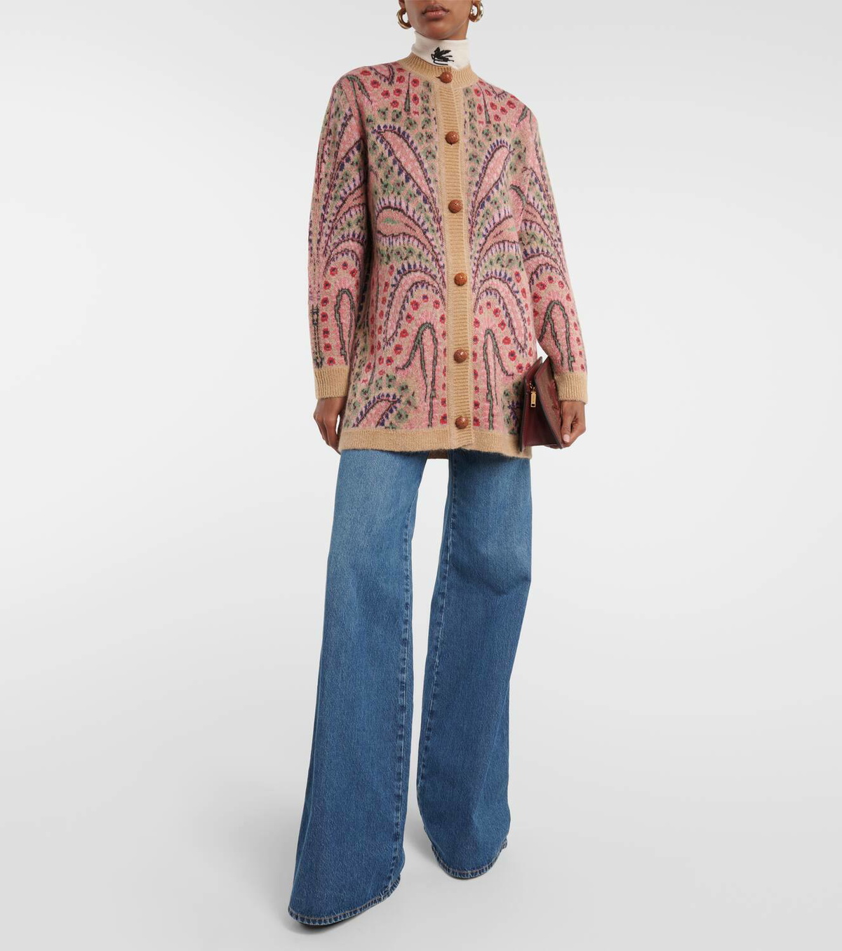 Etro Printed mohair-blend cardigan Etro