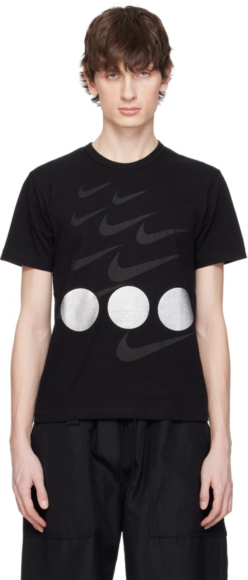 Photo: Black Comme des Garçons Black Nike Edition Regular Fit T-shirt