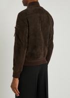 Tom Ford Suede Bomber Jacket Chocolate