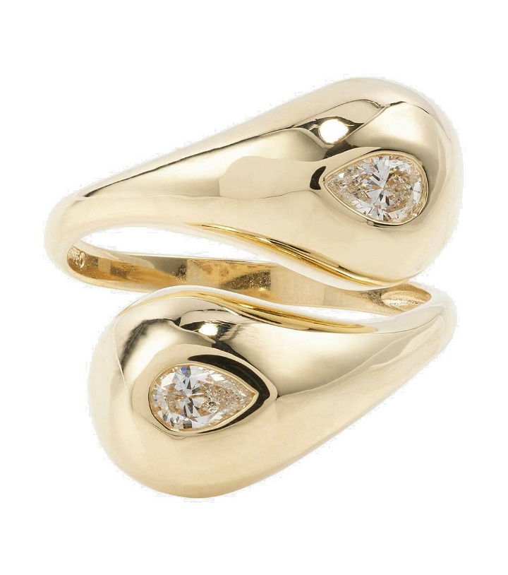 Photo: Mateo Water Droplet 14kt gold ring with diamonds