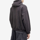 Balenciaga Men's Logo Hoodie in Washed Black/Blue