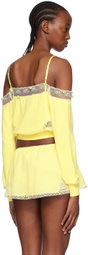 Pushbutton Yellow Mini Flower Cardigan