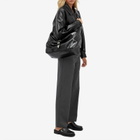 MARGE SHERWOOD Women's Belted Hobo Shoulder Bag - Large in Black Glossy Plain 
