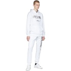 Moschino White and Silver Couture Hoodie
