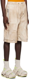 Balmain Beige Cargo Pocket Shorts