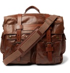 Belstaff - Waxed-Leather Messenger Bag - Brown