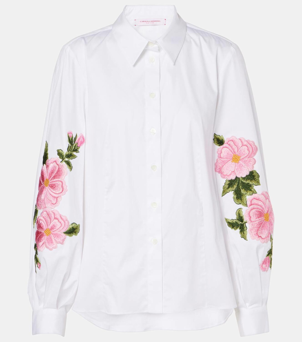 Carolina Herrera Floral cotton-blend shirt