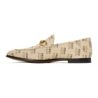 Gucci Off-White All Over Logo Stamp Brixton Loafers