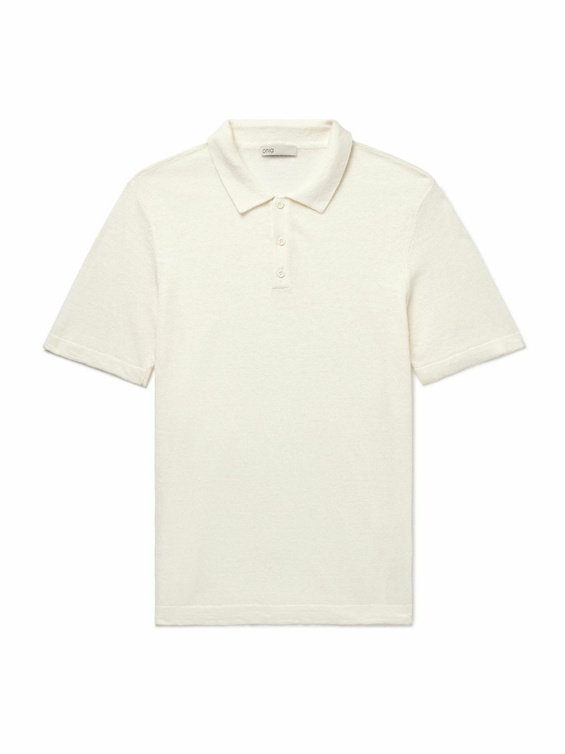 Onia - Linen Polo Shirt - White