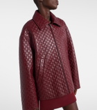 Gucci GG debossed leather jacket