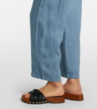 Velvet Celine linen wide-leg pants