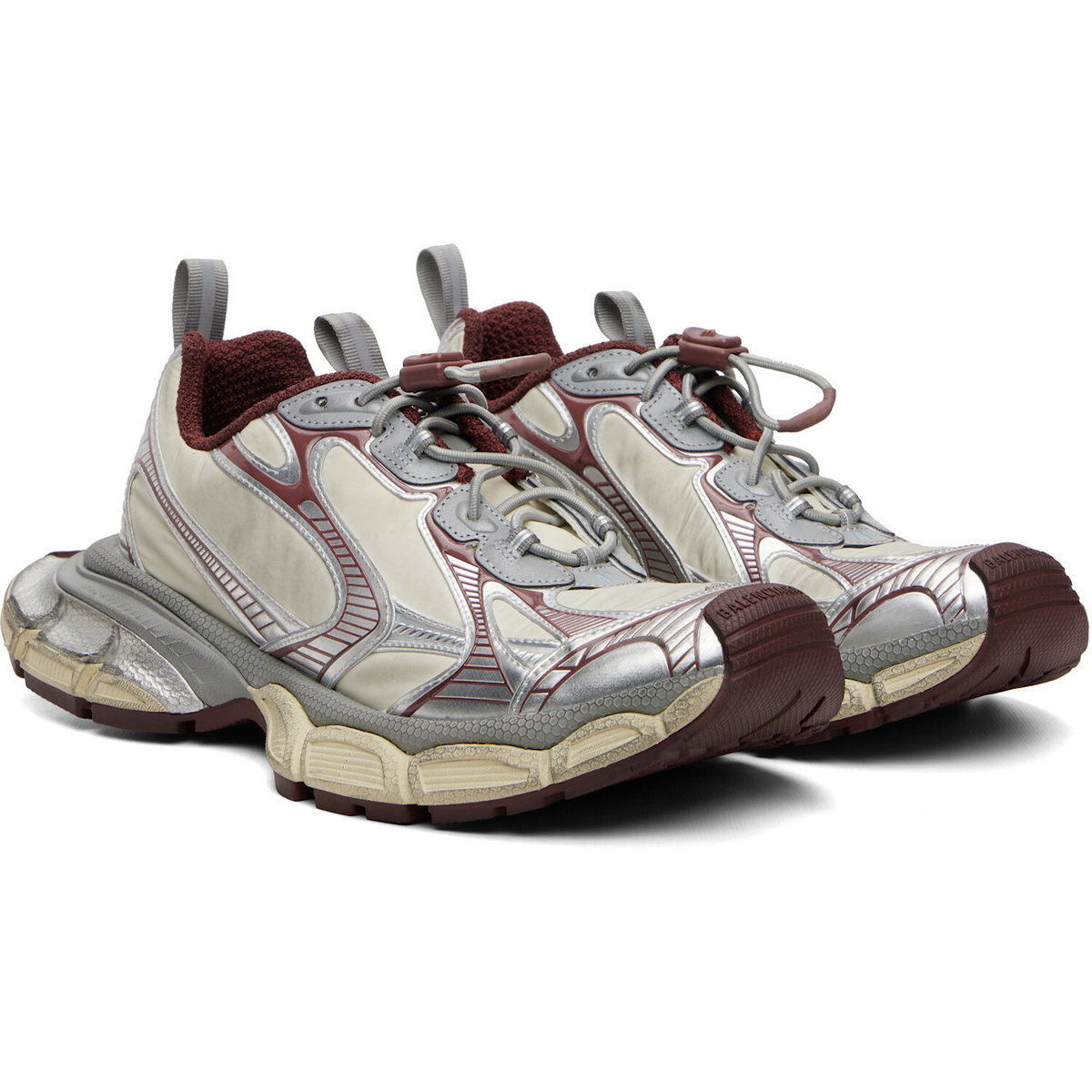 Balenciaga Silver & Beige 3XL Nylon Sneakers