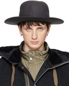 sacai Gray Felted Structured Hat