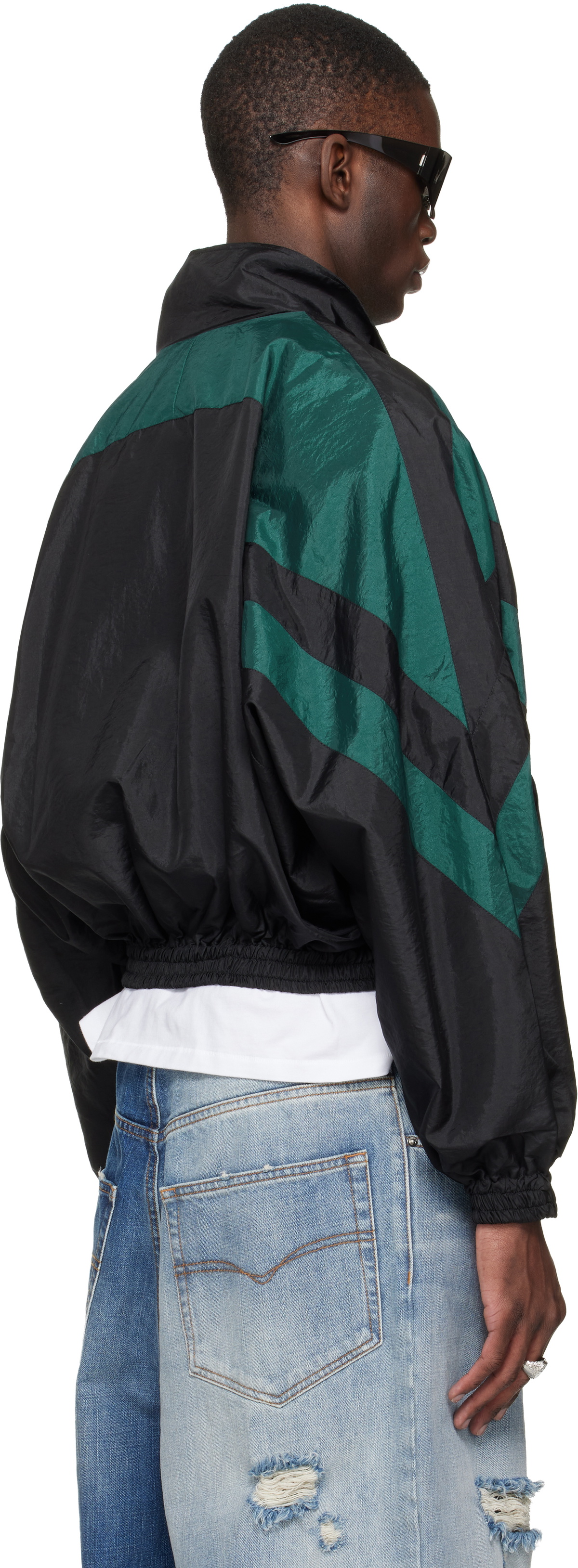 VAQUERA Black & Green Windbreaker Jacket