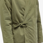 Universal Works Men's Twill/Sherpa Reversible Kyoto Work Jacket in Light Olive