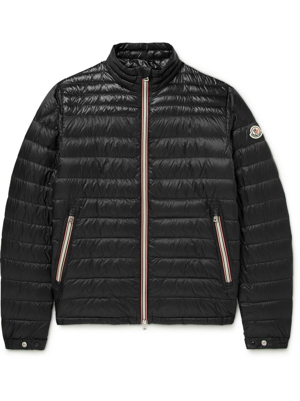 Photo: Moncler - Daniel Grosgrain-Trimmed Quilted Shell Down Jacket - Black