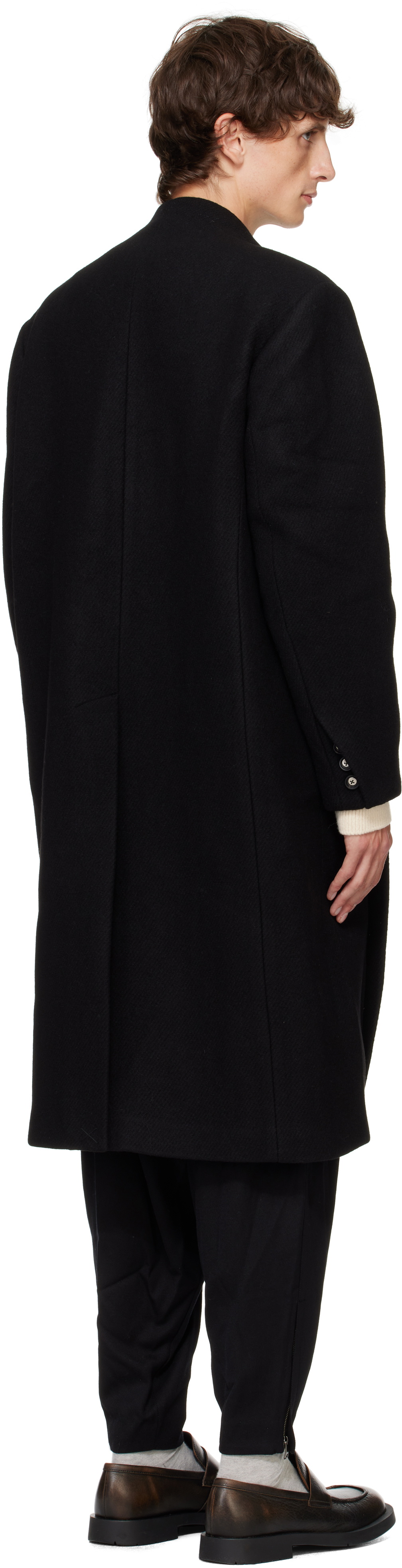 ADER error Black Pleated Coat