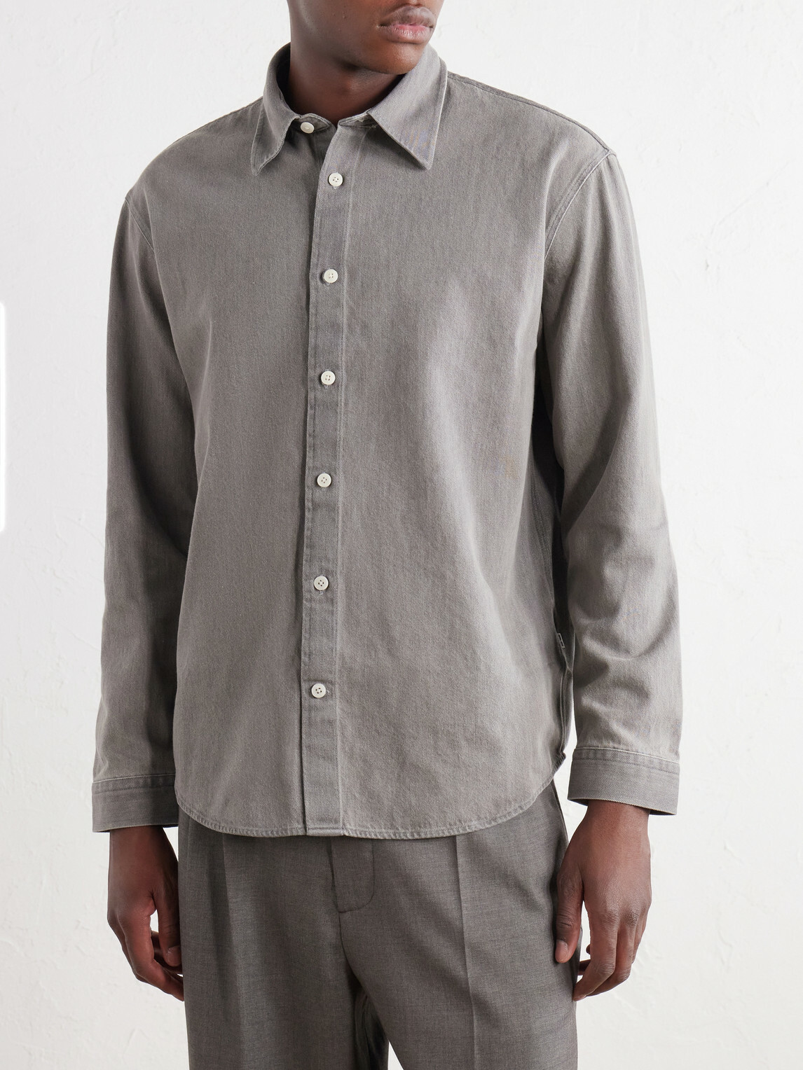 NN07 - Casper 50033 Cotton-Twill Shirt - Gray