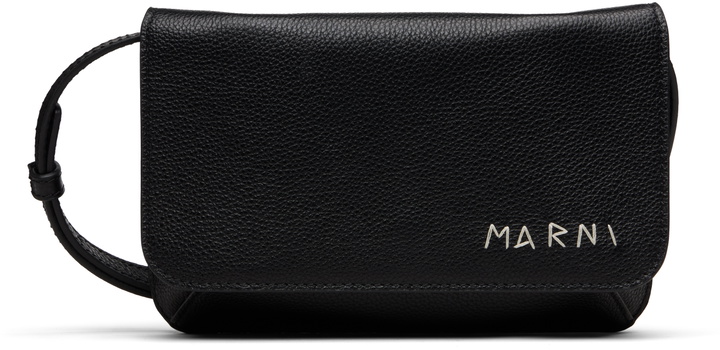 Photo: Marni Black 'Marni Mending' Embroidery Shoulder Bag