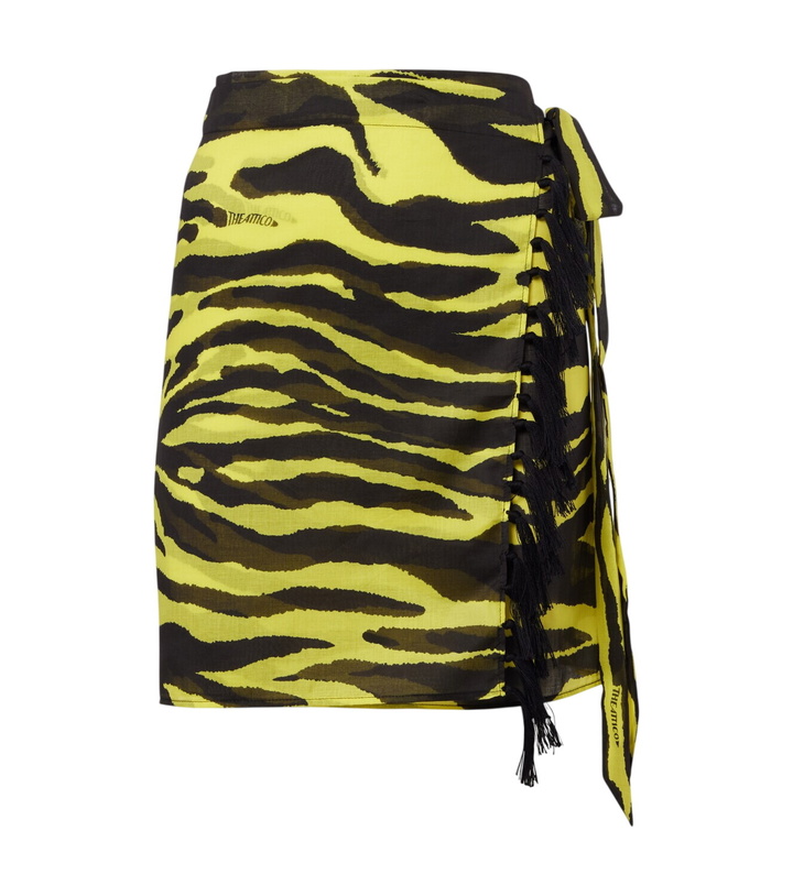 Photo: The Attico Animal-print cotton muslin beach cover-up