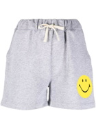 JOSHUA SANDERS - Smiley Logo Cotton Shorts