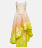 Zimmermann Wonderland linen and silk midi dress