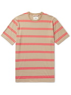 Folk - Striped Cotton-Jersey T-Shirt - Brown