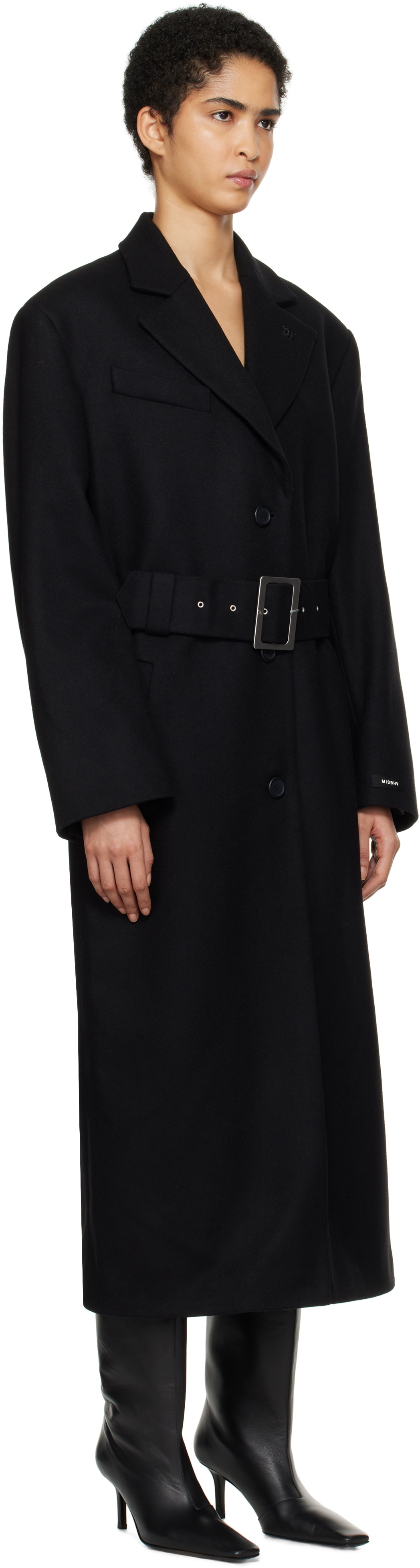 MISBHV Black Stockholm Wool Coat